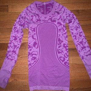 Purple camouflage long sleeve lululemon top